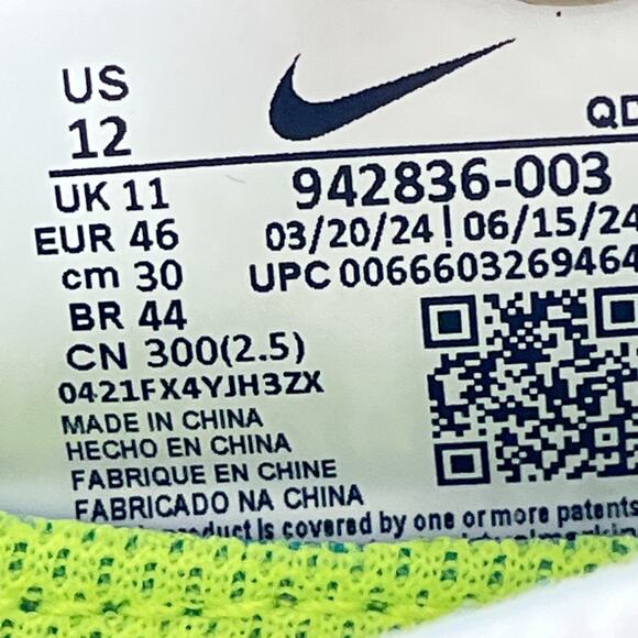 Nike Free RN 2018 White Lightweight Lace Up Running Shoes 942836-003 Men's Sz 12 - Picture 10 of 11